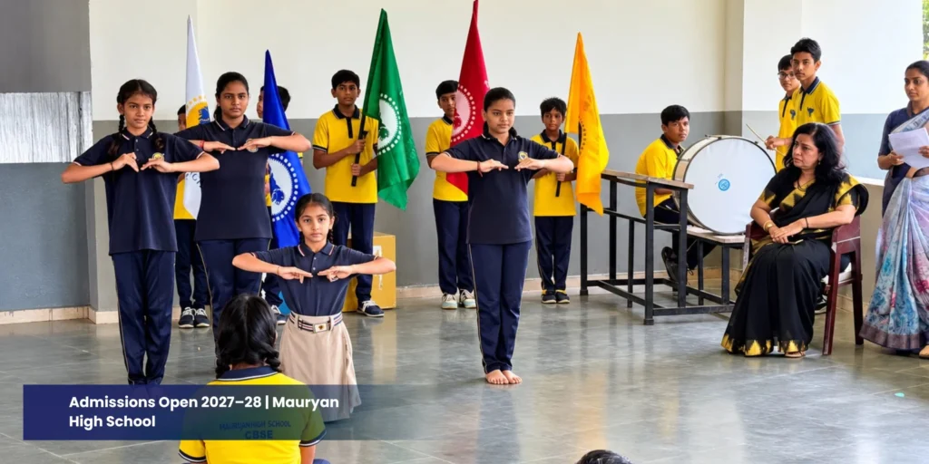 Admissions open for Classes 1 to 10 at Mauryan High School, the best CBSE school in Vadodara, for 2027–28.