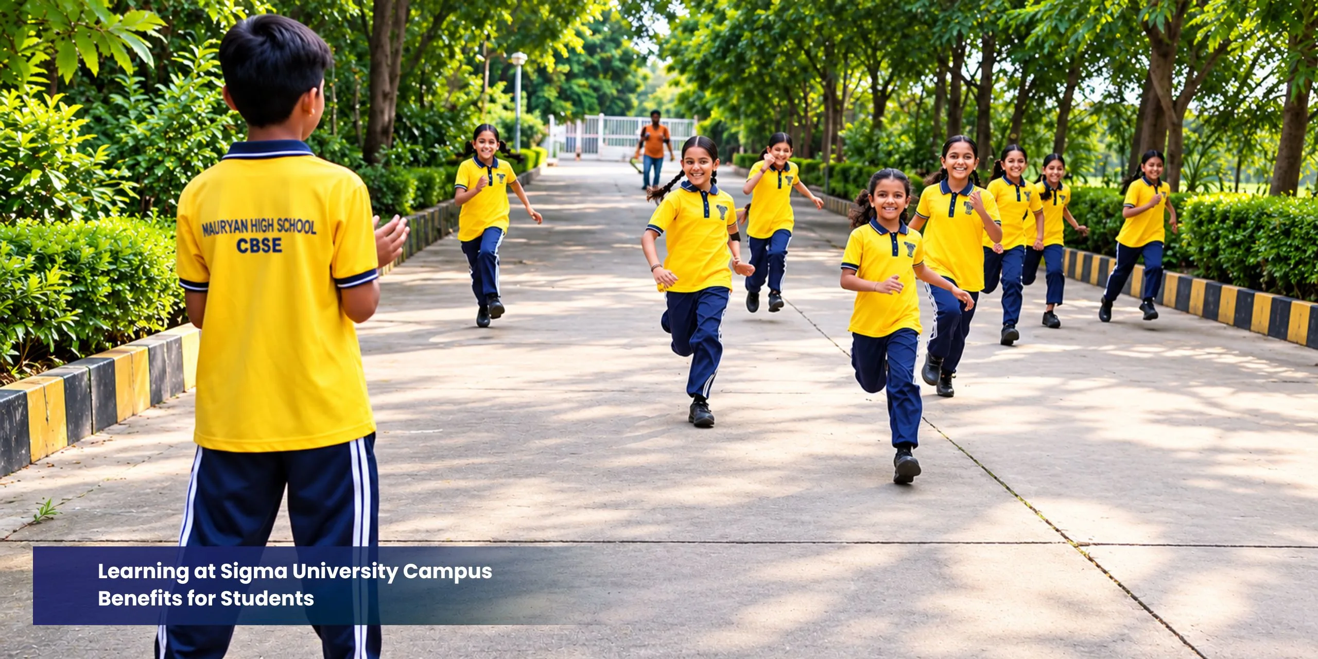 School inside Sigma University campus: Learning advantages for students.